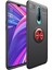 Oppo RX17 Pro Yüzüklü Manyetik Ravel Kılıf Nano Ekran Koruyucu Full Setsiyah Kırmızı 1