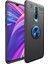 Oppo RX17 Pro Yüzüklü Manyetik Ravel Kılıf Nano Ekran Koruyucu Full Setsiyah Mavi 1