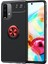 Xiaomi Redmi 9t Yüzüklü Manyetik Ravel Kılıf Nano Ekran Koruyucu Full Setsiyah Kırmızı 1
