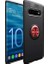 Samsung Galaxy S10 Plus Yüzüklü Manyetik Ravel Kılıf Nano Ekran Koruyucu Full Setsiyah Kırmızı 1