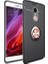 Xiaomi Redmi Note 4x Yüzüklü Manyetik Ravel Kılıf Siyah Bronz 1