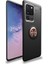 Samsung Galaxy S20 Ultra Yüzüklü Manyetik Ravel Kılıf Nano Ekran Koruyucu Full Setsiyah Bronz 1