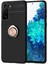 Samsung Galaxy S21 Yüzüklü Manyetik Ravel Kılıf Nano Ekran Koruyucu Full Setsiyah Bronz 1