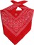 Ükb-Kırmızı Şal Desen Damla Tasarım Kare Bandana 1