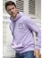 Slim Fit Baskılı Kapüşonlu Kanguru Cepli Pamuklu Sweat Erkek Sweat 5414015 1