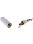 3.5mm 1/8 '' Trrs 4 Kutuplu Erkek Tak A / V Lehim Konnektörü, Beyaz Beyaz (Yurt Dışından) 3