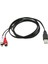USB Bir Erkek Tak 2 Rca Dişi Kablo Ses Video Adaptörü Tv DVD Konektörü (Yurt Dışından) 1