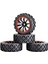 F Fityle 75MM Rc Lastikler ve Tekerlekler Jantlar Wltoys Için 12MM Hex Hub 144001 On / Off Road - F (Yurt Dışından) 2