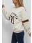 California Baskılı Kolej Yaka Oversize Içi Tüylü Sweatshirt Krem 4