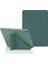 Apple iPad 9. Nesil 10.2" Kılıf Trifolding Arkası Silikon Smart A2602 A2603 A2605 A2604 Koyu Yeşil 1