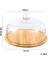Cam Kapak Servis Tepsi Cloche Dome Bambu Peynir Kurulu Depolama Kek Standı - 29 cm (Yurt Dışından) 5