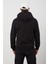 Tena Moda Erkek Siyah Kapşonlu Fermuarlı Şardonlu Basic Sweatshirt 5