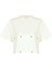 Lilii Zımba Detaylı Ekru Basic T-Shirt 2
