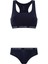 65003 Kadın Lacivert Sporcu Büstiyer Şort Set 4