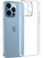 Apple iPhone 13 Pro Max (6.7") Kılıf 3D Kamera Lens Korumalı Tıpalı Şeffaf Silikon 1