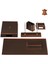 680-49 Linea Hakiki Deri ve Ağaç Kaplama Sümen Takımı Koyu Kahverengi 1