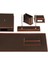 680-49 Linea Hakiki Deri ve Ağaç Kaplama Sümen Takımı Koyu Kahverengi 4