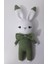 Haki Yeşili Miniş Tavşan Amigurumi Organik Oyuncak 1