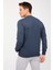Erkek Indigo Modernfit / Dar Kalıp Bisiklet Yaka Sweatshirt 2
