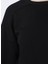 Bisiklet Yaka Siyah Kadın Sweatshirt - LARRY 3