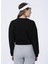 Bisiklet Yaka Siyah Kadın Sweatshirt - LARRY 4