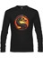 Mortal Combat Logo Siyah Erkek Sweatshirt 1