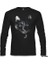 Cat In Blue Siyah Erkek Sweatshirt 2