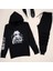 Kapşonlu Siyah Hoodie Eşofman Takımı 1