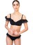 Volanlı Siyah Tüllü Bikini Takımı 1