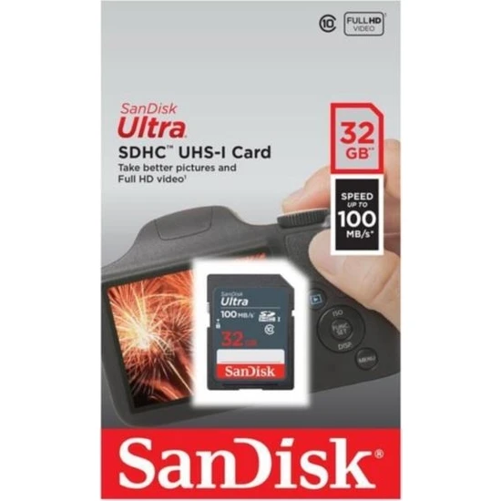 Sandisk Ultra 32GB 100mb/s SDHC Hafıza Kartı