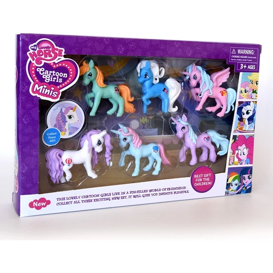 My Little Pony Karakter Seti 6 Lı Pony At