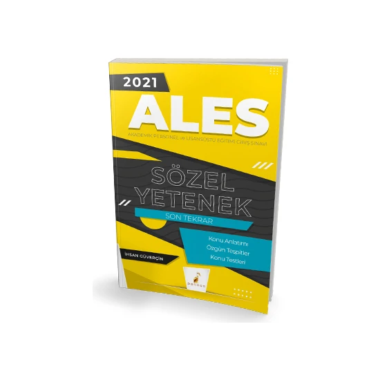 Pelikan Yayınları 2021 ALES Sözel Yetenek Son Tekrar Konu Anlatımı