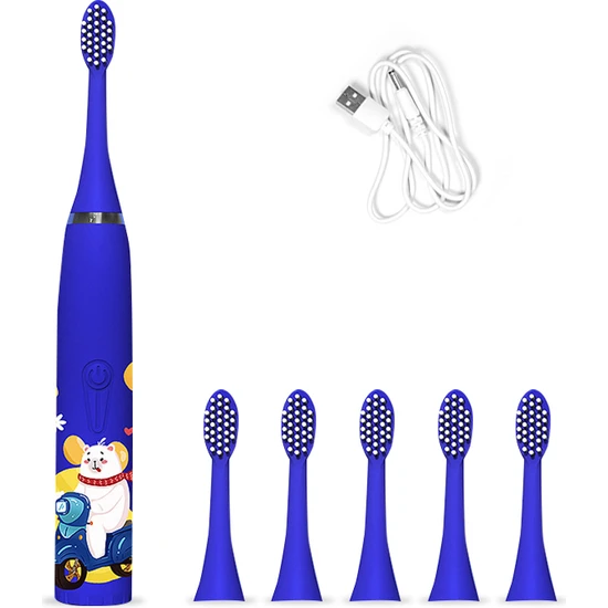 Sakuraa 6 Diş Fırçası Kafasıyla Ipx7 Su Geçirmez Sonic Elektrikli Diş Fırçası B06 (Yurt Dışından)