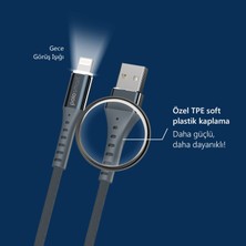 Polosmart PMS28 Lightning  LED Uyarılı Şarj ve Data Kablosu