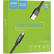 Polosmart PSM27 Micro USB LED Uyarılı Şarj ve Data Kablosu