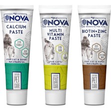 Nova Calsium Mineral Paste / Multivitamin Paste / Biotin & Zinc Paste 3X100 gr