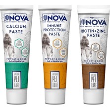 Nova Calsium Mineral Paste /  C-Vitamini Immune Protection Paste / Biotin & Zinc Paste 3X100 gr