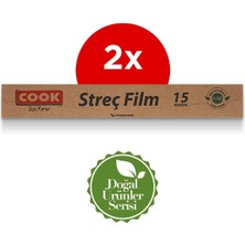 Cook Doğal Streç Film 30 cm x 15 M 2'li Paket