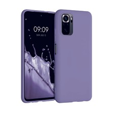 Eonaks Xiaomi Redmi Note 10 Lila Silikon Rubber Kılıf Arka Kapak Lila