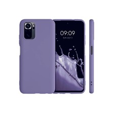 Eonaks Xiaomi Redmi Note 10 Lila Silikon Rubber Kılıf Arka Kapak Lila