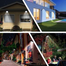 Leyan Creation Güneş Sokak Lambaları 3 Işık Modlu Açık Güneş Lambası Su Geçirmez Hareket Sensörü Uzaktan Kumandalı Güvenlik Aydınlatması  (Yurt Dışından)