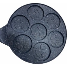 Ritim Concept Granit Yüz Emojili Pankek Tava 28 cm. Döküm Granit Pankek Tavası