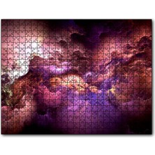 Cakapuzzle Rengarenk Fantastik Bulutlar Illüstrasyon 120 Parça Puzzle Yapboz Mdf (Ahşap)