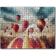 Cakapuzzle Sıcak Hava Balonları ve Bulutlar 120 Parça Puzzle Yapboz Mdf (Ahşap)