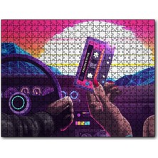 Cakapuzzle 80LER Arabada Teyp Kasedi 120 Parça Puzzle Yapboz Mdf (Ahşap)