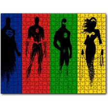 Cakapuzzle Süperman Flash Green Lantern Wonder Woman 255 Parça Puzzle Yapboz Mdf (Ahşap)