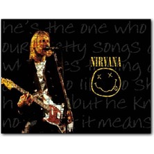Cakapuzzle Nirvana Kurt Cobain Elektrogitar Smiley 120 Parça Puzzle Yapboz Mdf (Ahşap)