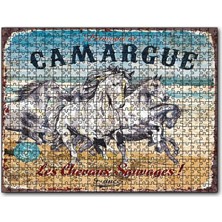 Cakapuzzle Çatlak Zeminde Koşan Vahşi Atlar 255 Parça Puzzle Yapboz Mdf (Ahşap)
