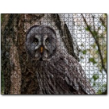 Cakapuzzle Karlı Ormanda Ağacın Önündeki Baykuş 120 Parça Puzzle Yapboz Mdf (Ahşap)