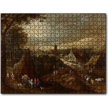 Cakapuzzle Köy Yaşamı ve Köylüler Yağlıboya 120 Parça Puzzle Yapboz Mdf (Ahşap)